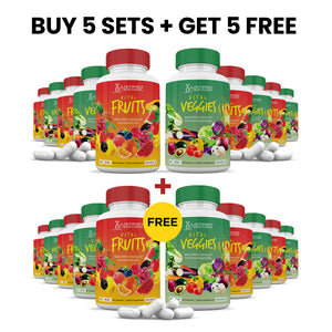 Buy 5 sets + get 5 free Vital Fruits & Veggies Supplement Set