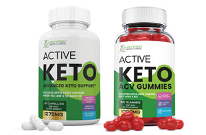 Front facing of Active Keto ACV Gummies + Pills Bundle