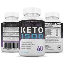 Charger l'image dans la galerie, 3 Sides of Bottle of Advanced Keto 1500 Keto ACV Pills 1275MG