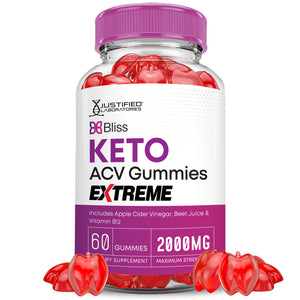 2 x Stronger Bliss Keto ACV Gummies Extreme 2000mg