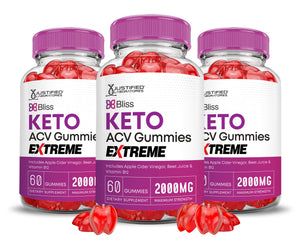2 x Stronger Bliss Keto ACV Gummies Extreme 2000mg
