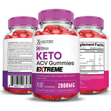 Charger l'image dans la galerie, 3 Sided of Bottle of Bliss Keto ACV Gummies Extreme 2000mg