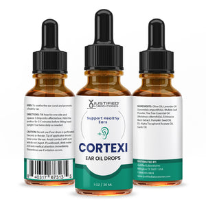 All sides of bottle of the Cortexi Ear Oil Drops