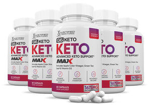 5 bottles of G6 Keto ACV Max Pills 1675MG