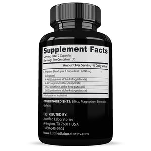 Supplement Facts of Iron Maxxx Xtreme Men’s Health Supplement 1600mg