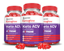 Cargar imagen en el visor de la Galería, 3 Bottles 2 x Stronger Keto Glow Keto ACV Gummies Extreme 2000MG