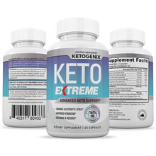 Cargar imagen en el visor de la Galería, 3 sides of bottle of Ketogenix Keto ACV Extreme Pills 1675MG