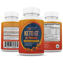 Cargar imagen en el visor de la Galería, 3 Sides of bottle of Keto GT Keto ACV Extreme Pills 1675MG