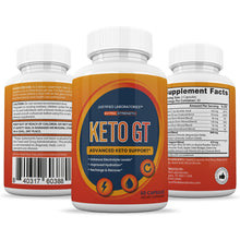 Load image into Gallery viewer, 3 Sides of bottle of Keto GT Keto ACV Pills 1275MG