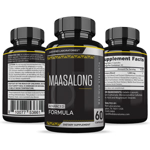 All sides of bottle of the Maasalong Men’s Health Supplement 1484mg