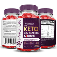 Load image into Gallery viewer, 3 Sided of Bottle of Proton Keto ACV Gummies Extreme 2000mg