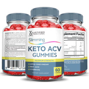 all sides of the bottle of Slimming Keto ACV Gummies