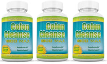 Load image into Gallery viewer, 3 bottles of Colon Cleanse 1800 Max Detox Cleanse All Natural with Acai Fruit and Fennel Seeds 60 Capsules