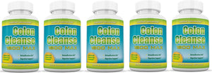5 bottles of Colon Cleanse 1800 Max Detox Cleanse All Natural with Acai Fruit and Fennel Seeds 60 Capsules