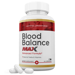 1 bottle of Blood Balance Max Advanced Formula 1295MG