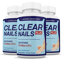 Laden Sie das Bild in den Galerie-Viewer, 3 bottles of Clear Nails Plus 1.5 Billion CFU Probiotic Pills