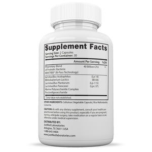 Supplement Facts of 3 X Stronger Clear Nails Plus Max 40 Billion CFU Probiotic