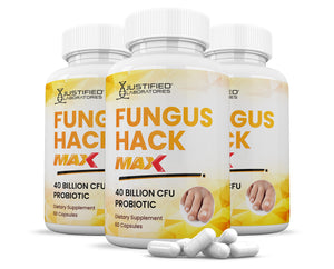 3 bottles of 3 X Stronger Fungus Hack Max 40 Billion CFU Pills