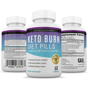 All sides of Keto Burn Keto Pills 