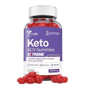 1 bottle of 2 x Stronger Extreme 2nd Life Keto ACV Gummies 2000mg