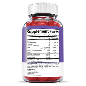 Supplement Facts of 2 x Stronger Extreme 2nd Life Keto ACV Gummies 2000mg