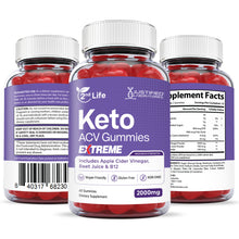 Load image into Gallery viewer, All sides of the bottle of the 2 x Stronger Extreme 2nd Life Keto ACV Gummies 2000mg
