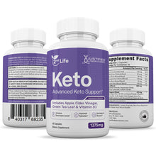 Afbeelding in Gallery-weergave laden, All sides of bottle of the 2nd Life Keto ACV Pills 1275MG