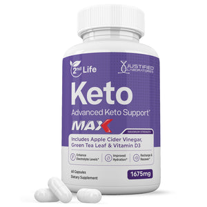 1 bottle 2nd Life Keto ACV Max Pills 1675MG