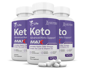 3 bottles 2nd Life Keto ACV Max Pills 1675MG