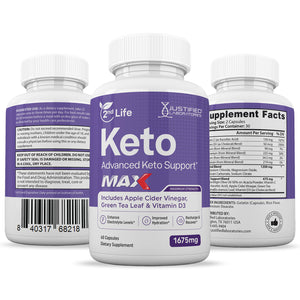 All sides of bottle of the 2nd Life Keto ACV Max Pills 1675MG