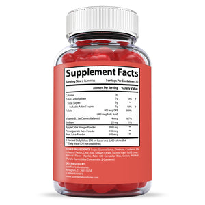 Supplement Facts of 2 x Stronger Active Boost Keto ACV Gummies Extreme 2000mg