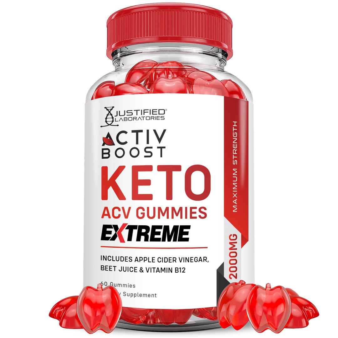 2 x Stronger Activ Boost Keto ACV Gummies Extreme 2000mg