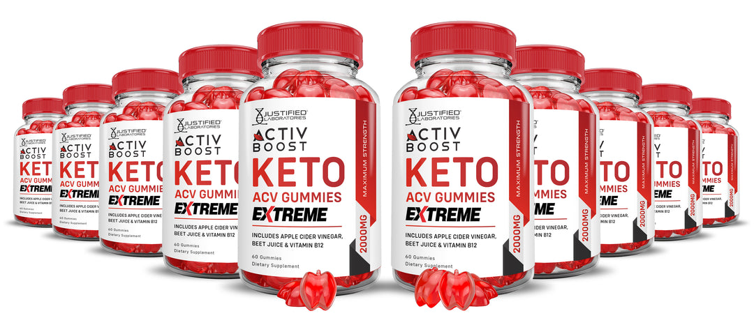 2 x Stronger Activ Boost Keto ACV Gummies Extreme 2000mg