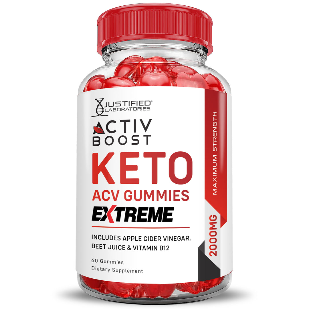 2 x Stronger Activ Boost Keto ACV Gummies Extreme 2000mg