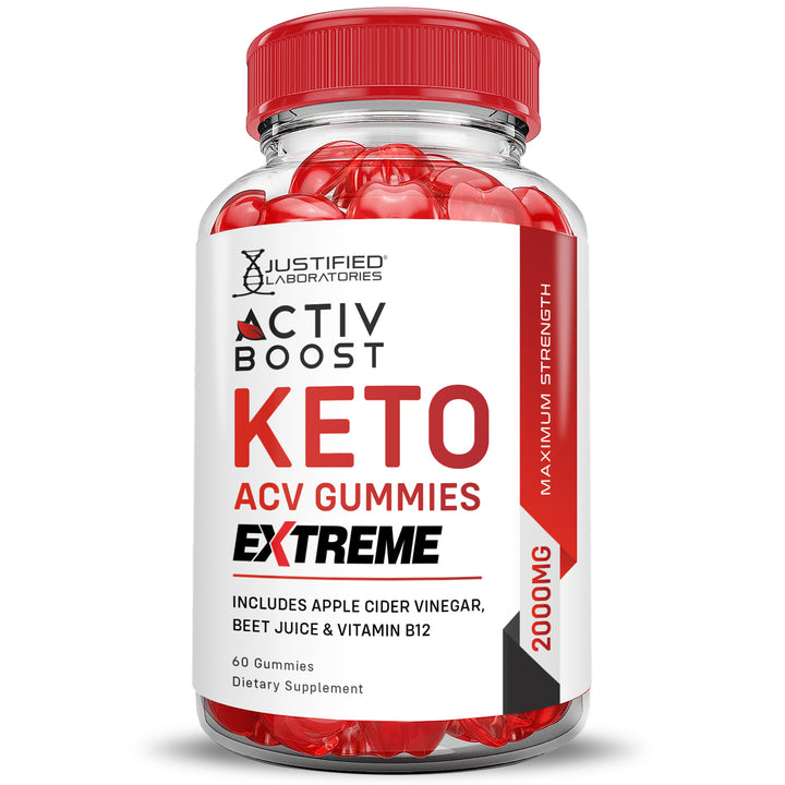 2 x Stronger Activ Boost Keto ACV Gummies Extreme 2000mg
