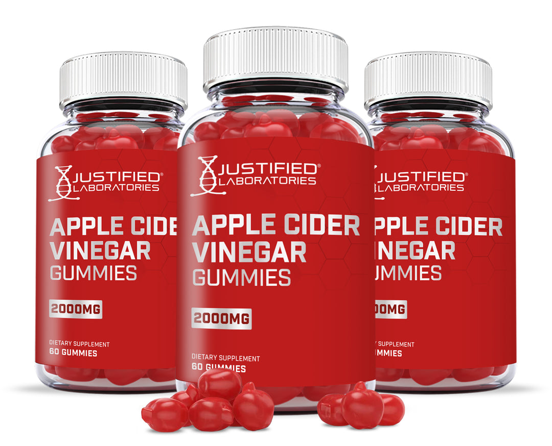 3 bottles Apple Cider Vinegar Gummies Extreme 2000mg