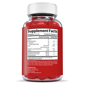 Supplement Facts of Apple Cider Vinegar Gummies 1000MG