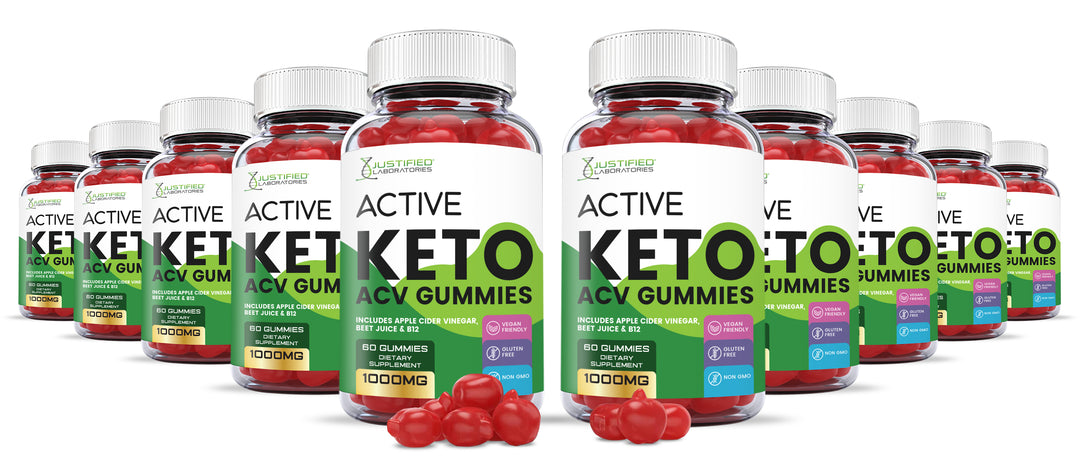 10 Bottles Active Keto ACV Gummies