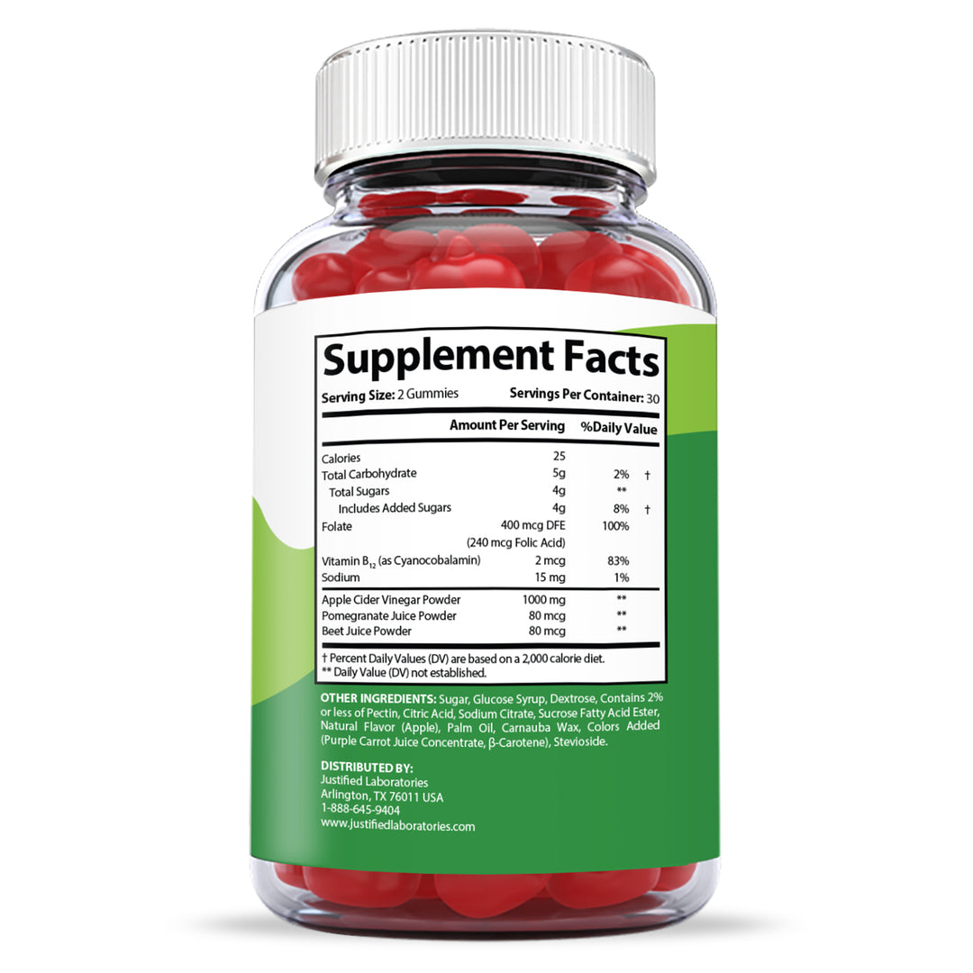 Supplement Facts of Active Keto ACV Gummies