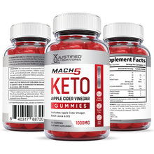 Load image into Gallery viewer, All sides of bottle of the Mach 5 Keto ACV Gummies