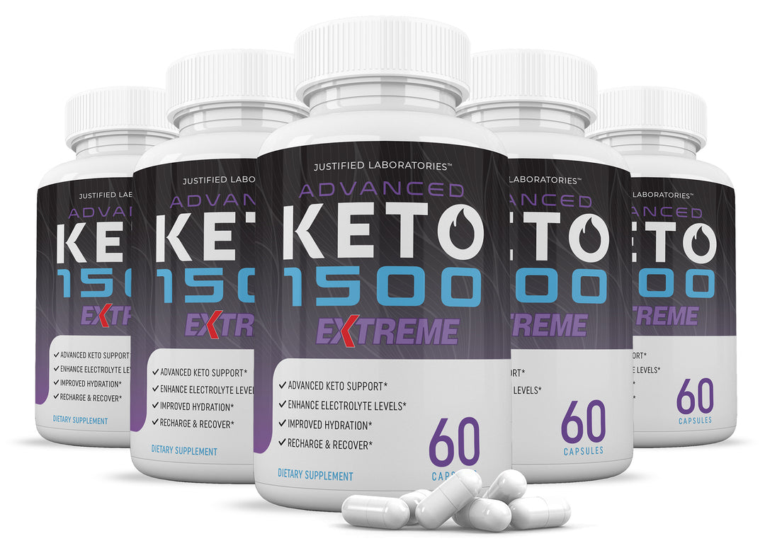 5 Bottles Advanced Keto 1500 Keto ACV Extreme Pills 1675MG