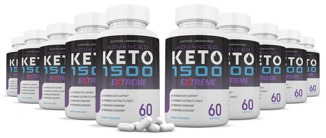 10 Bottles Advanced Keto 1500 Keto ACV Extreme Pills 1675MG