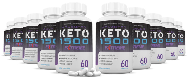 10 Bottles Advanced Keto 1500 Keto ACV Extreme Pills 1675MG