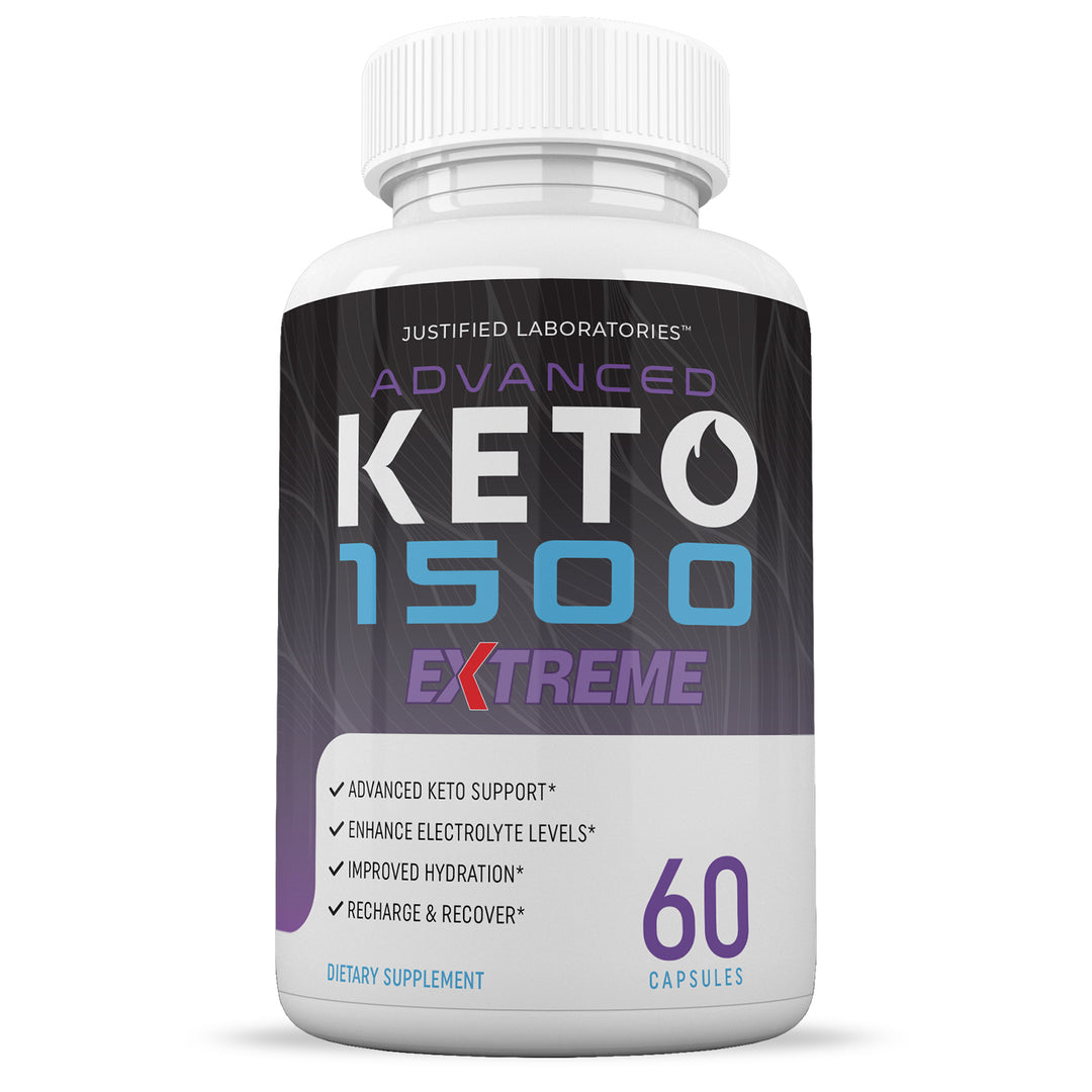 Front of Advanced Keto 1500 Keto ACV Extreme Pills 1675MG