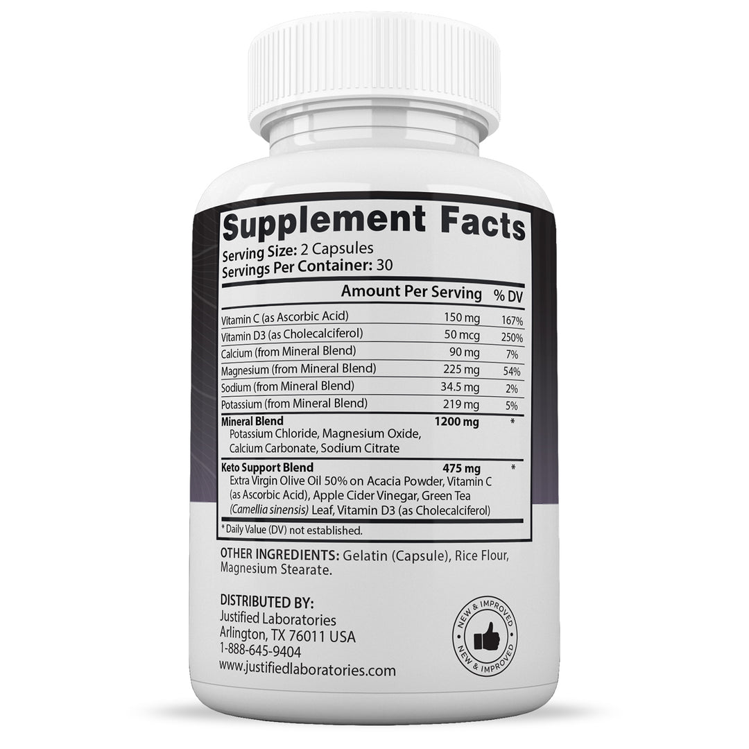 Supplement Facts of Advanced Keto 1500 Keto ACV Extreme Pills 1675MG