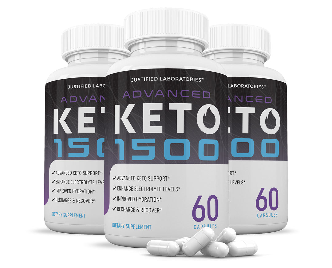 3 Bottles Advanced Keto 1500 Keto ACV Pills 1275MG