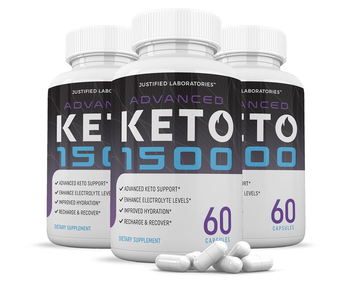 3 Bottles Advanced Keto 1500 Keto ACV Pills 1275MG