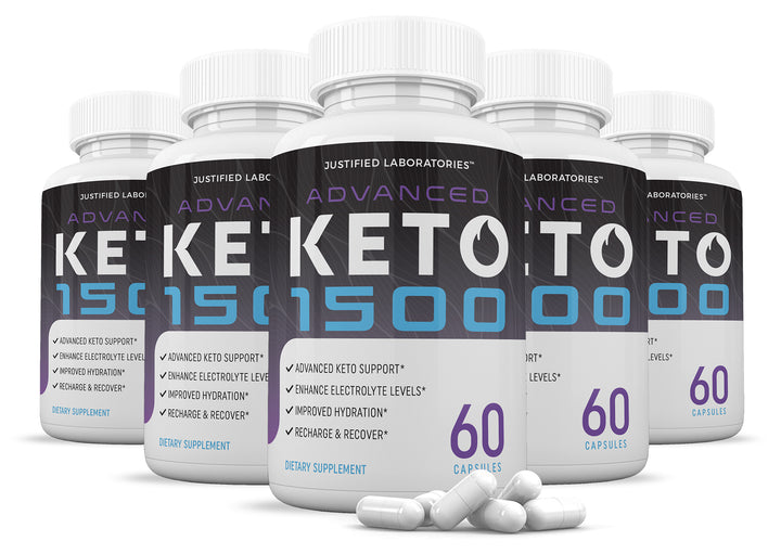 5 Bottles Advanced Keto 1500 Keto ACV Pills 1275MG