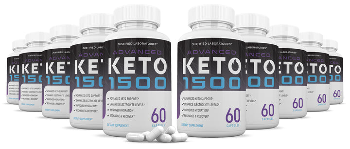 10 Bottles Advanced Keto 1500 Keto ACV Pills 1275MG
