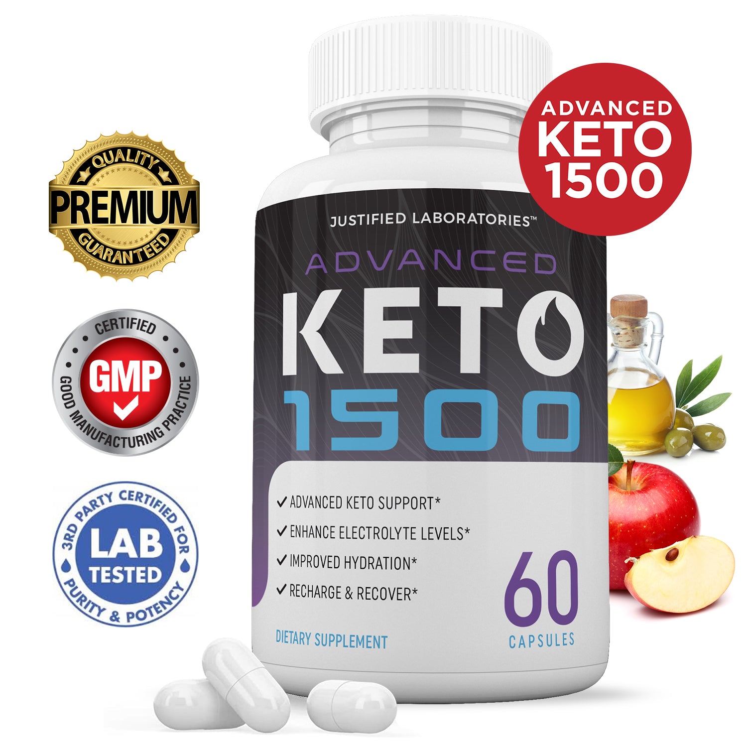 Advanced Keto 1500 Keto ACV Pills 1275MG